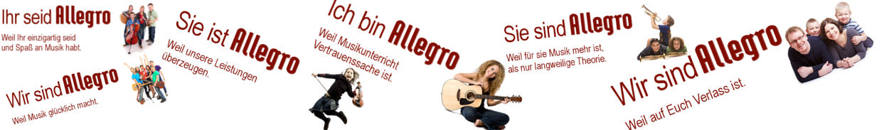 Musikschule Allegro Slogan - Headerbanner